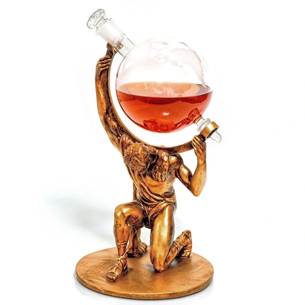 Atlas Gold Whiskey Decanter Set